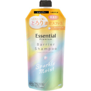 Kao Essential Premium Moisture Barrier Shampoo Sparkle Moist Refill 330ml